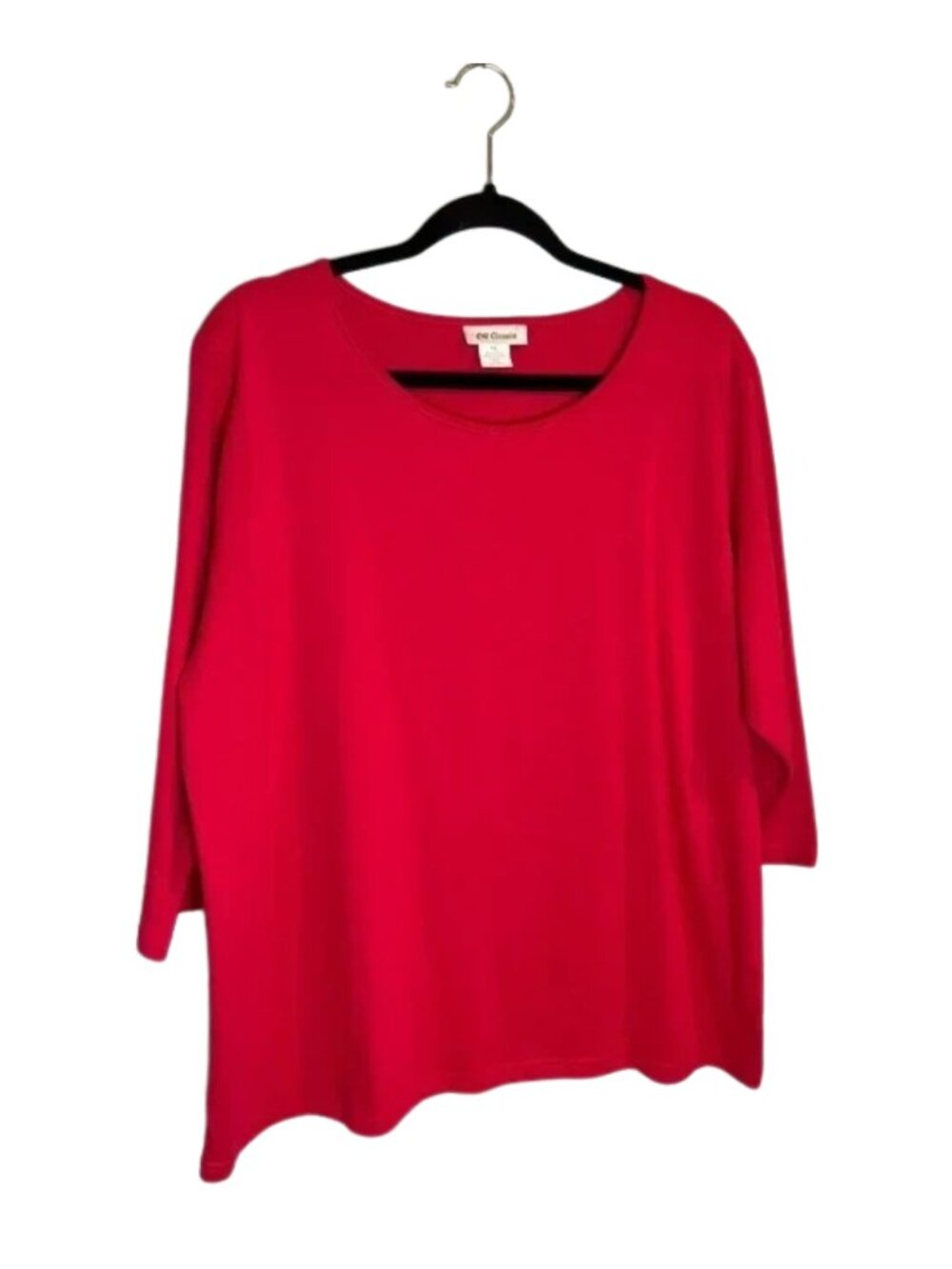 C W Classics Women's Short Sleeve Blouse Top Pink Size 1X